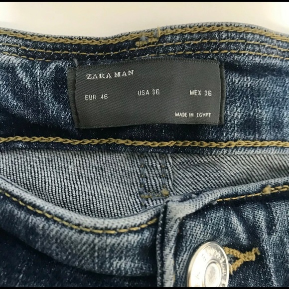 Zara Man distressed blue denim jeans size 36 - Picture 4 of 6